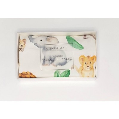 Image of STINA & MAE Safari Life Organic Cotton Baby Blanket