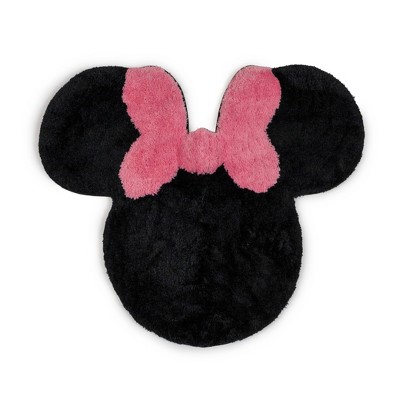 Minnie Shaped Rug Pink/Black