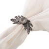 Saro Lifestyle Pine Cone Napkin Ring (Set of 4), Silver - 2 of 4