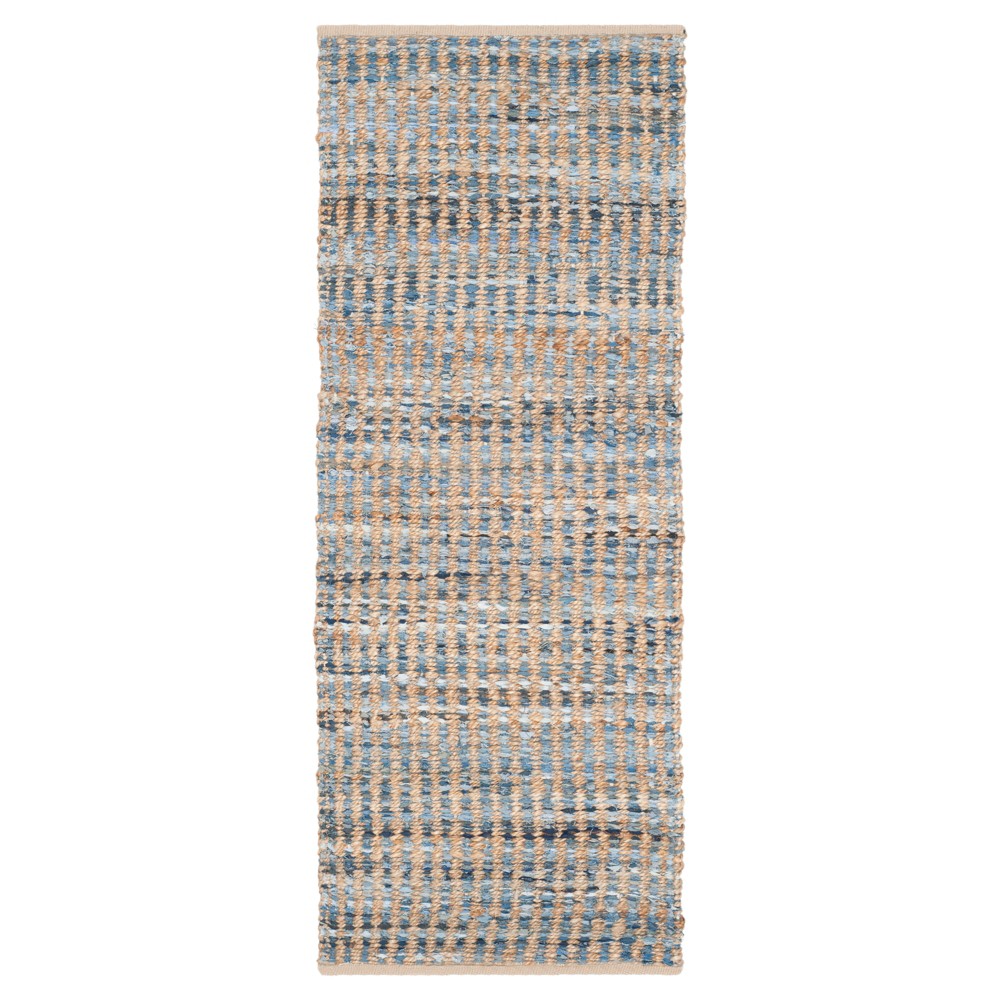 2'3inx8' Runner Finlay Natural/Blue - Safavieh