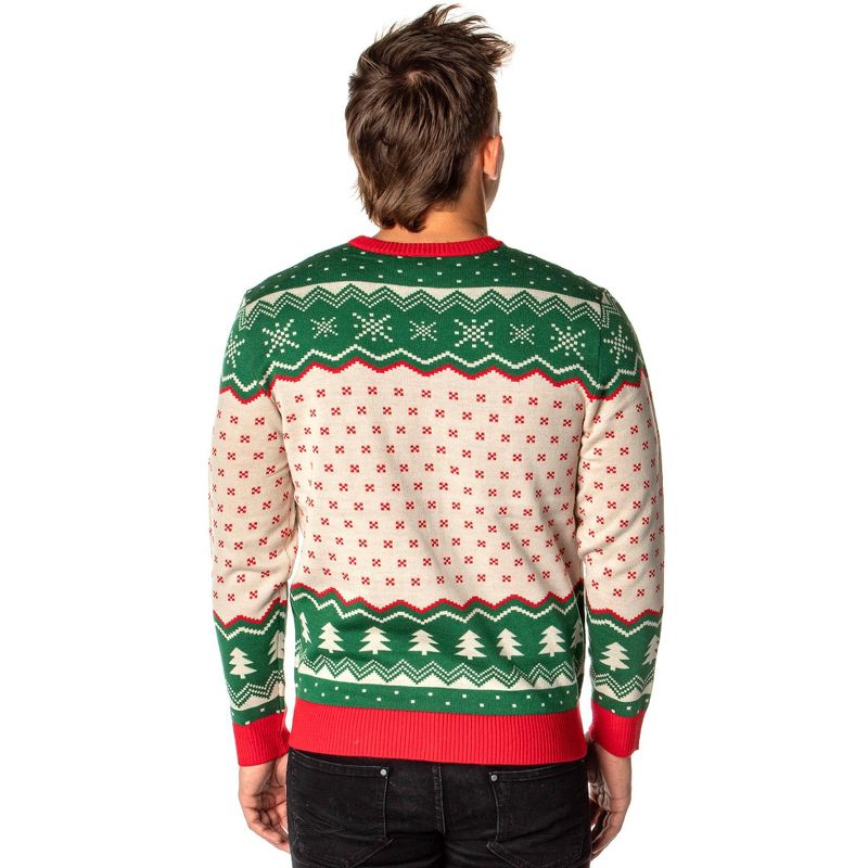 ELF The Movie Men's Raised By Elves Ugly Christmas Sweater Knit Pullover, 2 of 7