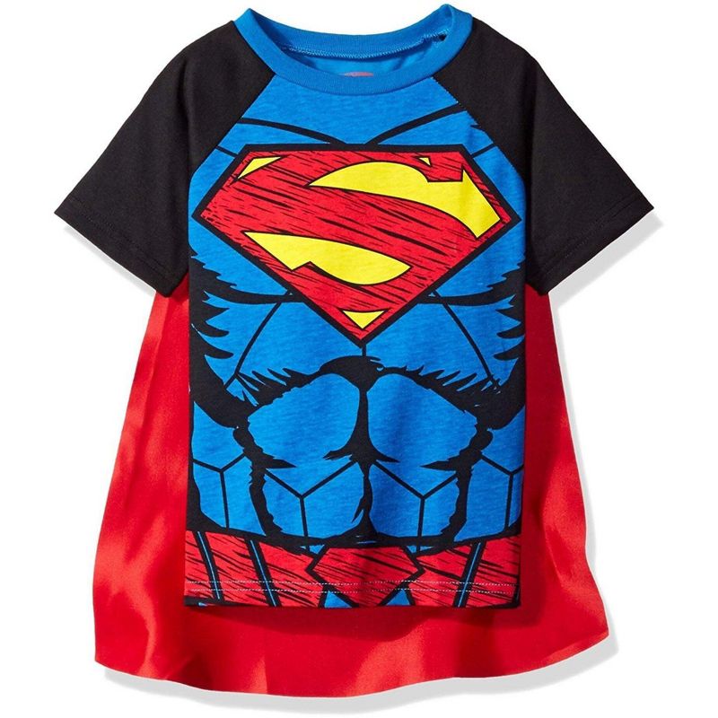 DC Comics Superman Little Boys Caped Cosume Design T-Shirt , 2 of 4