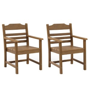 PAGED 2PC Patio Dining Chairs,Outdoor Dining Chairs with Armrest,Modern Chairs Suitable for Patio,Garden - 1 of 4