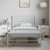 vidaXL White Twin Metal Bed Frame with Headboard & Slats, No Mattress, Easy Assembly - 3 of 4