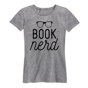 Women's - Instant Message - Book Nerd Short Sleeve Graphic T-Shirt - 1 of 4
