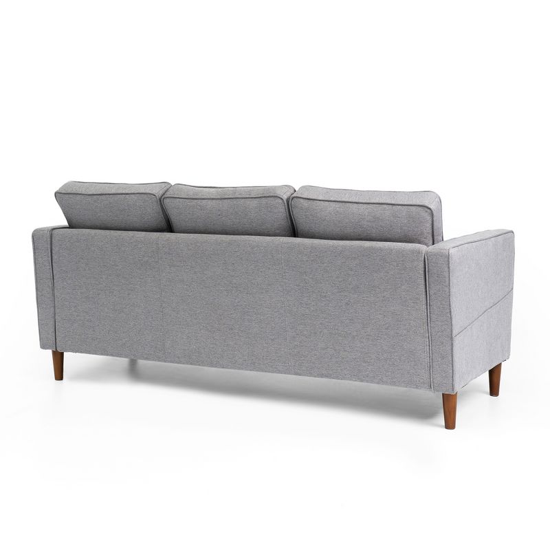Hana Modern Linen Fabric Sofa/Couch with Armrest Pockets - Mellow, 4 of 9