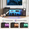 Bestier 58'' Gaming Entertainment Center LED TV Stand with Cabinet for 65'' TV-Black - 3 of 4