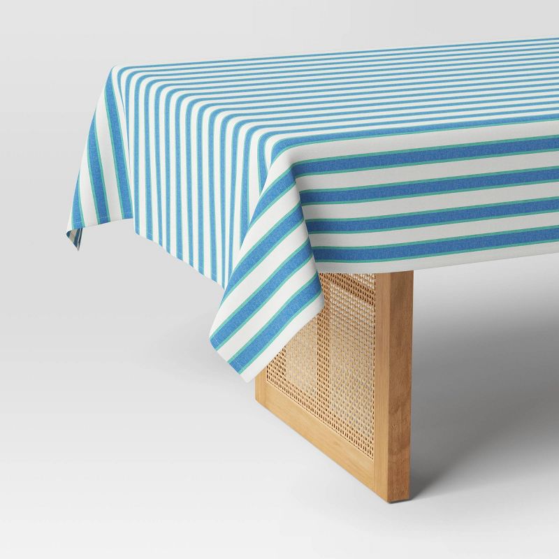 Striped Tablecloth Blue - Threshold™, 1 of 5