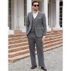 WhizMax Mens 3 Piece Suits Casual One Button Blazer Lightweight Beach Coats Vest and Pant Suit - 4 of 4