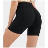 Coolmee Women Seamless High Waist Hip Lift Peach Hip Running Yoga Shorts Outer Wear Fitness Biker Gym Pants - 2 of 4