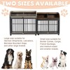 CAVINAS 44"W Pet House for Large Medium Dogs,Wooden Pet Crate with Lockable Wheels,Dog Kennel with Double Layer Storage for Indoor,Gray - 4 of 4