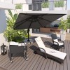 TiramisuBest 10ft Offset Hanging Cantilever Square Patio Umbrella with Aluminum Cross Base, Tilt, 360-Degree Rotation, Gray - 2 of 4