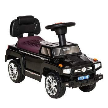 Aosom Ride on Sliding Car Toy SUV Style Baby Toddler Foot to Floor Slider Stroller w/ Horn Music Working Lights Hidden Storage Anti-overturning System