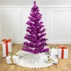 Northlight Pre-Lit Artificial Tinsel Christmas Tree - 3' - Purple - Clear Lights - 2 of 4