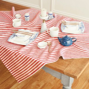 Solino Home Stripe Table Throw, 52 x 52 Inches | Amalfi - 1 of 4