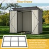 6 x 4 ft Outdoor Storage Shed, All Weather Tool Shed for Garden, Backyard, Lawn, Black - 4 of 4