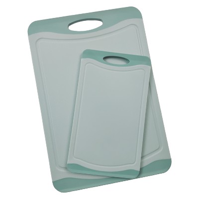 SharpChef 2PC Reversible Durable Kitchen Cutting Board Set, Non-Slip Rubber Chopping, Juice Grooves, Dishwasher Safe, Easy Grip Handles, BPA-Free
