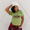 Simply Sage Market Women's Leopard Plaid Christmas Vibes Short Sleeve Graphic Tee - 2 of 4