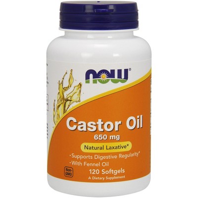 CASTOR OIL 650MG by Now Foods  -  120 Softgel