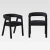 Saracina Home Set of 2 Modern Boucle Solid Wood Rounded Back Dining Chair - 2 of 4