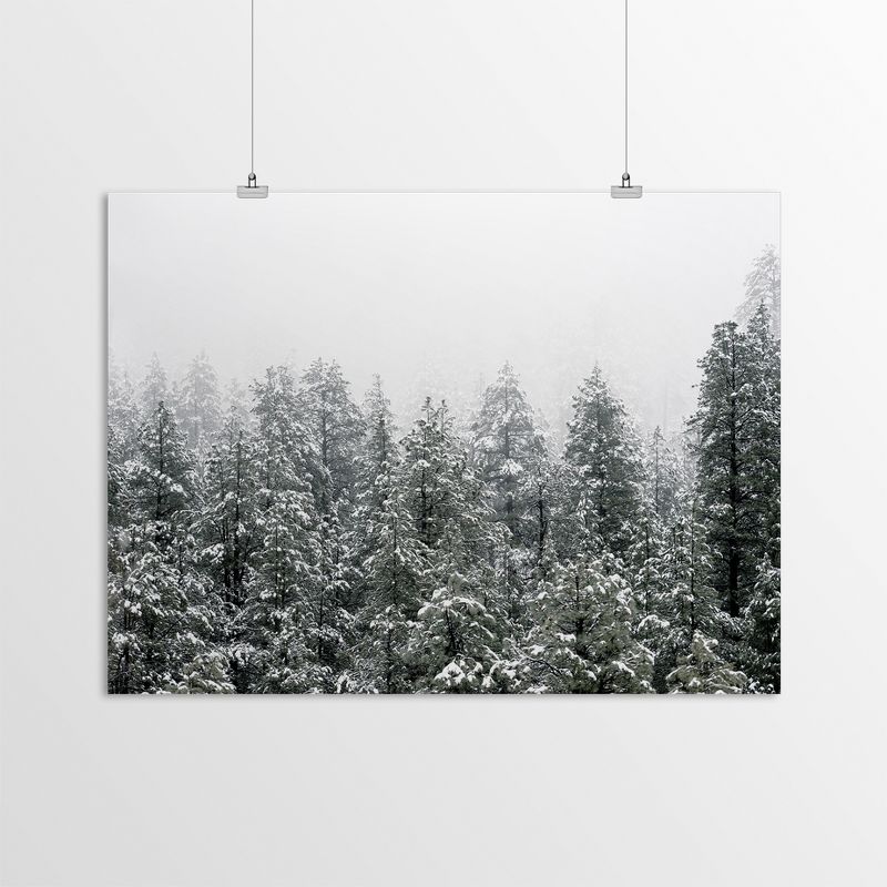 Americanflat Botanical Landscape Snowy Nordic Trees By Tanya Shumkina Poster, 4 of 7