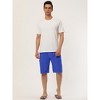 Lars Amadeus Men's Summer Solid Drawstring Elastic Waist Swim Beach Board Shorts - 3 of 4