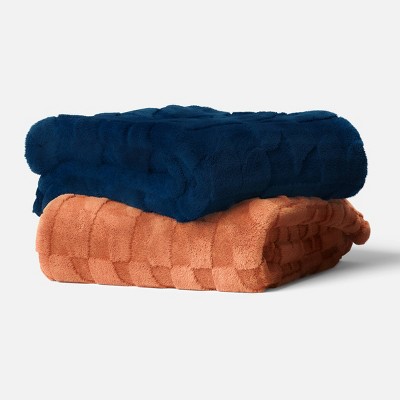 Geometric Jacquard Faux Shearling Throw Blanket - Room Essentials™