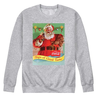 Men's - Coca Cola - Sip Of Good Taste Vintage Coca Cola Santa Graphic Fleece Sweatshirt