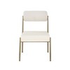 Meridian Furniture,Carly Vegan Leather Seat / Boucle Fabric Back Dining Chair, Set of 2 - 3 of 4