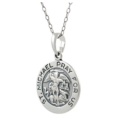 platinum st michael pendant