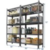 Garage Shelving 2200 LBS Storage Shelves Adjustable Metal Shelving Unit Heavy Duty 5 Tier Metal Shelves for Garage Kitchen Pantry - 2 of 4