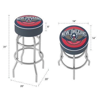 New Orleans Pelicans Blue Vinyl Swivel Bar Stool