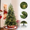 LuxenHome 6.5Ft Pre-Lit Green PE/PVC Artificial Fir Christmas Tree with Metal Stand - 2 of 4