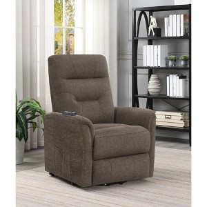 Upholstered Power Lift Recliner with Massage, Heat Function and USB Charging - 1 of 4