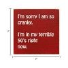 Slickblue Funny 50s Cranky Quote Wood Sign – Rustic Wall Decor 7x7 Shelf or Hanging Art, 10 Color Options - 3 of 3