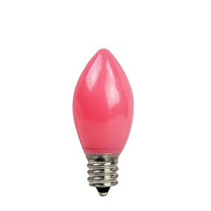 Northlight Pack of 4 Opaque Pink LED C7 Christmas Replacement Bulbs - 1 of 2