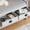 Vynxaria Hall Trees: Gray 3-in-1 Entryway Organizer with Drawers and Padded Bench - 4 of 4