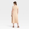 Women's Short Sleeve Knit Button-Front Midi A-Line Dress - Universal Thread™ - 2 of 3