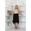 24seven Comfort Apparel Plus Size Solid Color Knee Length Elastic Waist Handkerchief Skirt - 4 of 4