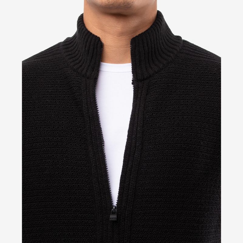 X RAY Men's Full Zip Cardigan Sweater, Casual Slim Fit Long Sleeve Knitted Zip Up Jacket for Fall & Winter, 4 of 6