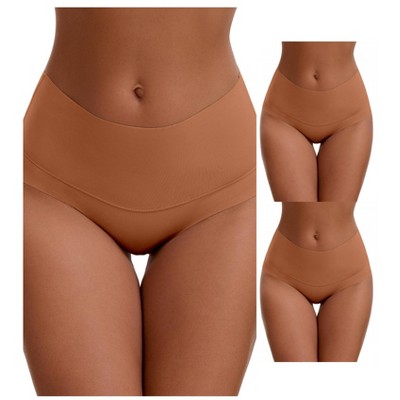 INSPIRE CHIC Women's High Waist Tummy Control Full Coverage Briefs Breathable Panties 3 Packs