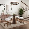 Jofran,Wes Mid-Century Modern Boucle Upholstery Backless Counter Barstool (Set of 2) - 2 of 4
