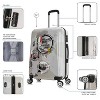 InUSA Medium Checked 24" World Print Lightweight Hardside Spinner Suitcase - Gray - 3 of 4
