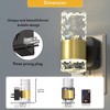 2-Pack LED Wall Sconce Night Light - Plug-in, Dusk to Dawn Auto On/Off, Crystal Design, Warm White 3000K - Ideal for Bedroom - 2 of 4