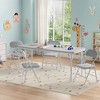 5-Piece Kids Folding Table and Chairs Set, Foldable, Children's Activity Table and Chairs Set, for Dining Room, Living Room - 2 of 4