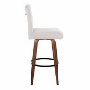 LumiSource Set of 2 Hank Barstools Walnut Wood Fabric/Black Metal - 3 of 4