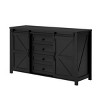 55" Farmhouse Sideboard Buffet Cabinet with Sliding Barn Doors, Storage Cabinet for Dining Room, Kitchen or Living Room-Panipeachy - 3 of 4
