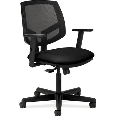 Black Mesh Adjustable Task Chair with Swivel and Tilt