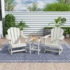 WestinTrends 3 Piece set Outdoor Patio Poly Adirondack rocking chairs with side table - 2 of 4