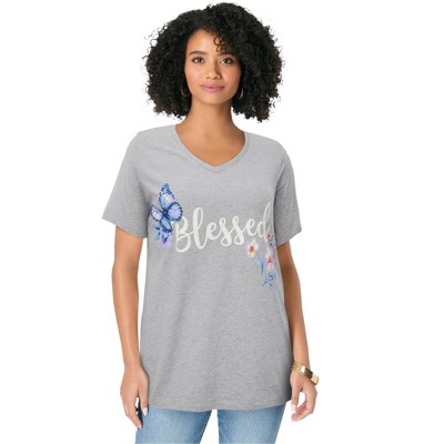 Roaman's Women's Plus Size Graphic Tee
